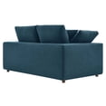 thumbnail image 3 of Modway Commix Upholstered Modern Fabric & Wood Loveseat in Azure, 3 of 3