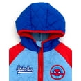 thumbnail image 2 of Marvel Spider-Man Zip Up Jacket Cozy Sherpa Toddler to Big Kid, 2 of 5