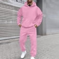thumbnail image 5 of Caqnni Men's Tracksuit 2 Piece Sweatsuit Long Sleeve Pullover Athletic Hoodies Casual Sport Jogging Suits With Pockets (Pink,3XL), 5 of 7