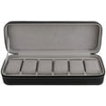 thumbnail image 2 of AVEKI Watch Box, 6 Slot PU Leather Case Organizer, With Separated Compartments, Fashion Appearance And Color Design B0514, 2 of 6