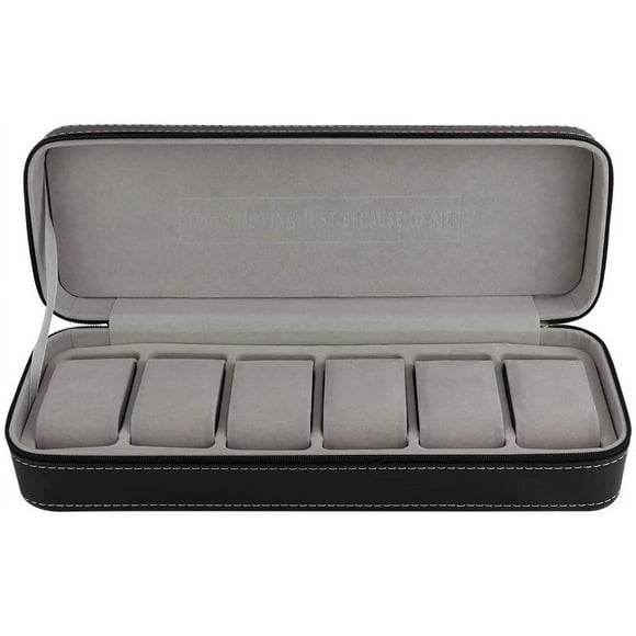 Watch Case, 6 Slot Watch Box Watch Holder Watch Stand Watch Travel Case Display Case Jewelry Organizer for Home