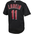 thumbnail image 3 of Men's Mitchell & Ness Barry Larkin Black Cincinnati Reds Cooperstown Collection Mesh Batting Practice Button-Up Jersey, 3 of 3