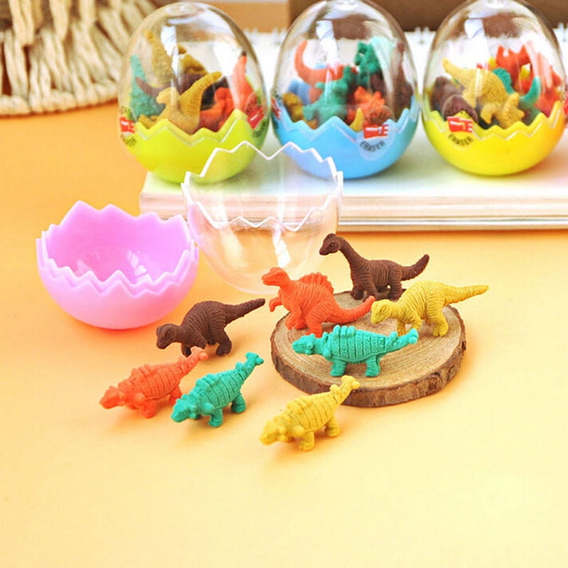 8x Dinosaurs Egg Pencil Rubber Eraser Student Office Stationery Toy 8x Dinosaurs Egg Pencil Rubber Eraser Student Office Stationery Toy