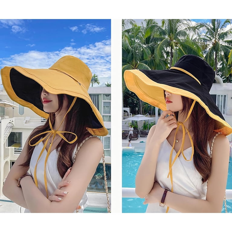 Wide Brim Sun Hat Reversible Foldable UV Protection Fishing Beach HUAMULAN 7 main image 3