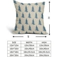 thumbnail image 5 of Christmas Tree Pillow Covers 18x18 Set of 2 Blue Xmas Rustic Style Winter Print Decorative Outdoor Pillowcases Farmhouse Holiday Throw Cushion Case Decor for Couch Sofa Bed, 5 of 6