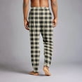 thumbnail image 5 of Mens Plaid Pajama Pants Bottoms for Sleeping and Lounge Wear Earthy Yellow M, 5 of 5