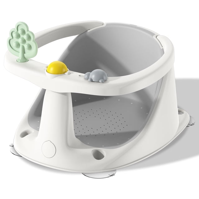 Asiento de baño para bebés RPTGH antideslizante con ventosas de más de 6 m, gris