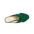 thumbnail image 4 of Sandales à talons blocs pour femmes BLISSFUL STEP, mules à lanières croisées, Sandales à Enfiler, vert 8.5, 4 of 8