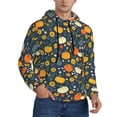 thumbnail image 2 of Uemuo Pumpkins And Sunflowers2 Pattern Men's Hoodie - Casual Pullover Hoodie with Kangaroo Pocket, Stylish Hooded Sweatshirt for Everyday Wear-Large, 2 of 7