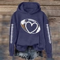 thumbnail image 2 of Bovemsi Sweatshirt for Women Heart Football Graphic Hoodies Fall Long Sleeve Pullover Tops Mom Camo Hoodie, 2 of 3