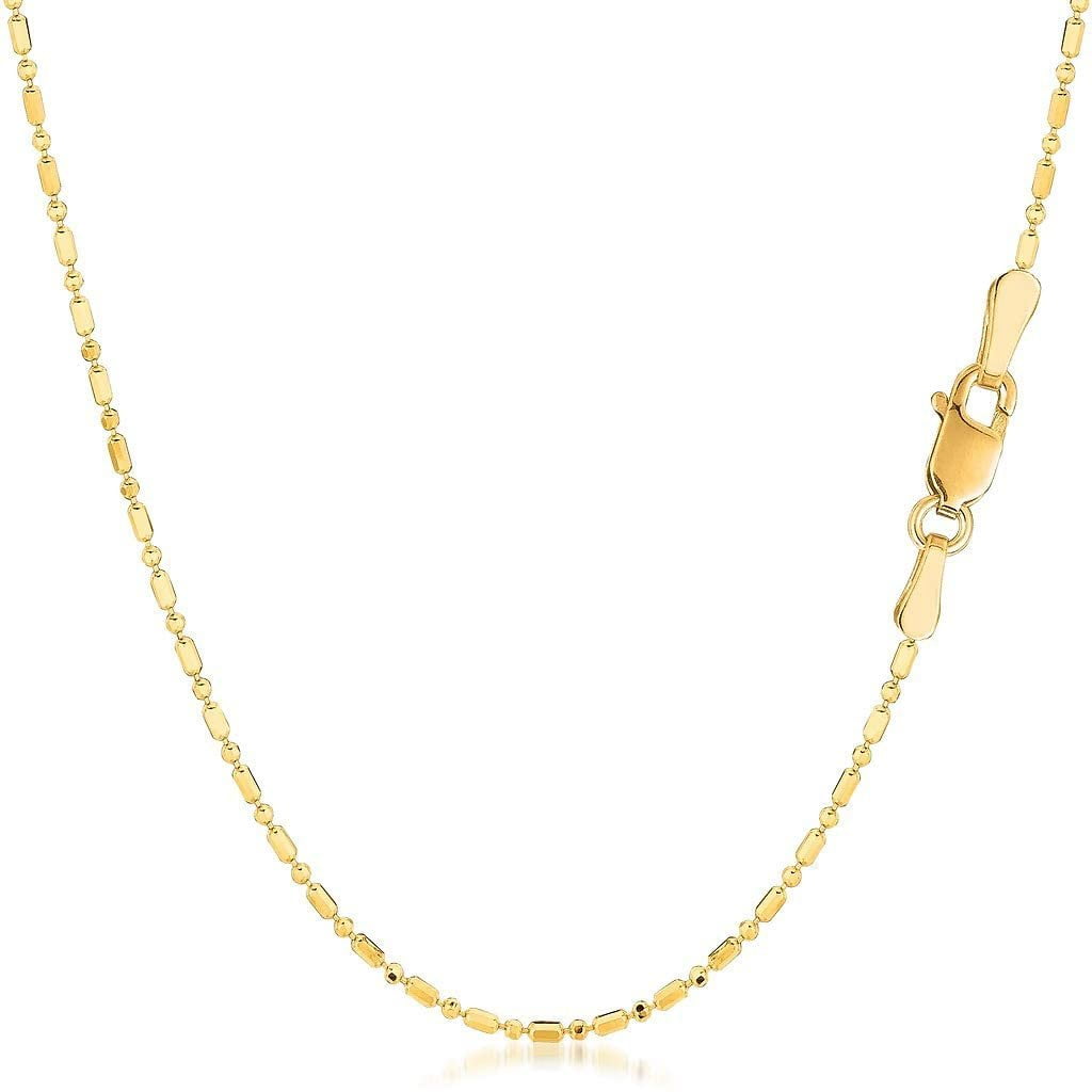 REAL 10Kt Yellow Gold 1.5MM DC Ball Chain Necklace ball/bead chain 10k gold
