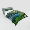 thumbnail image 3 of Ambesonne Nature Bedding Set 3 Pcs, Austrian Alps Mountain, Twin, Green Blue, 3 of 3