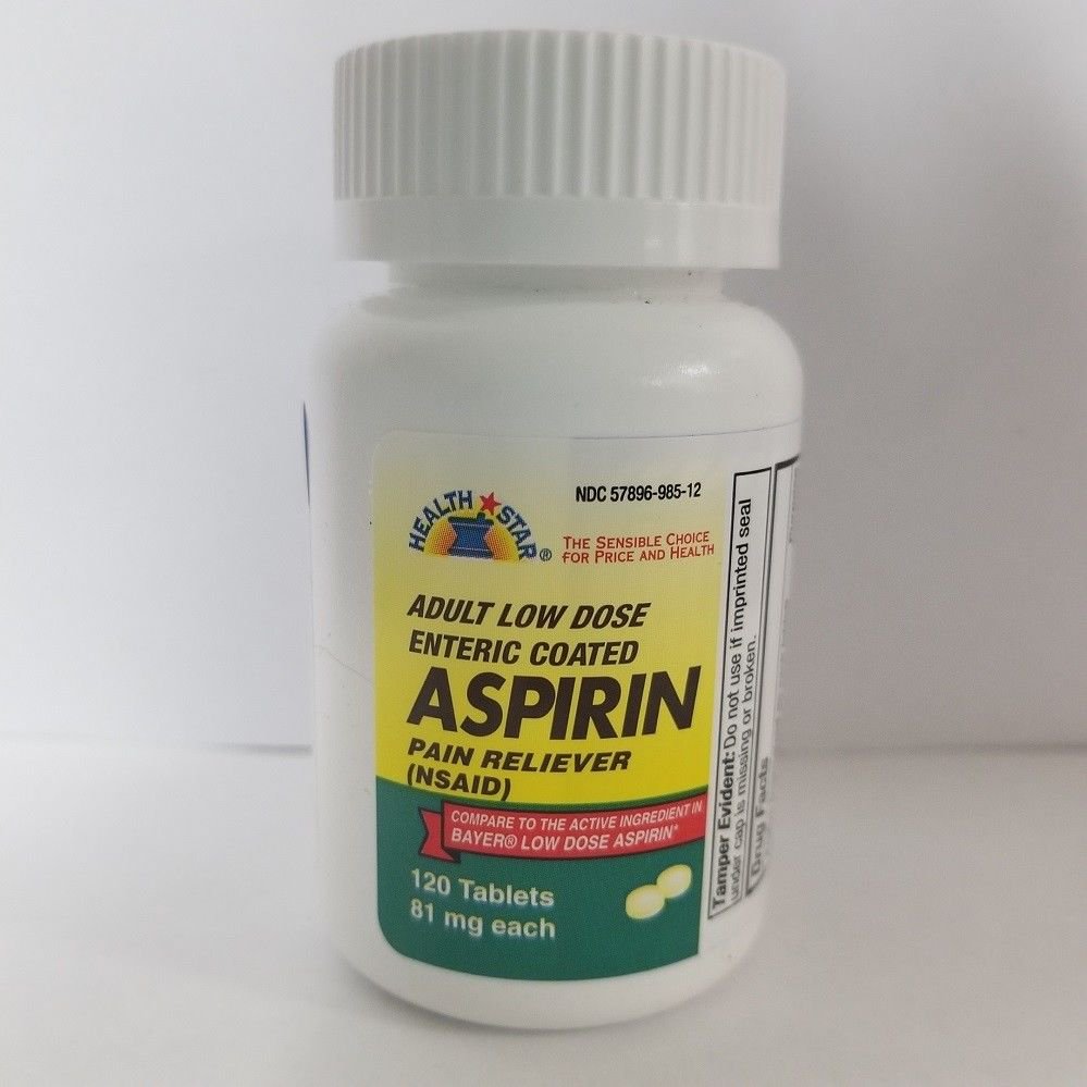 GeriCare Enteric Coated Aspirin, 81mg, 120ct 357896985127A152 Walmart