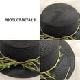 thumbnail image 3 of 52-54 cm circunferencia del sombrero sombrero de paja de mimbre para niños sombrero de verano sombrilla para exteriores sombrero de playa protector solar sombrero de copa plano sombrero para el sol, 3 of 5