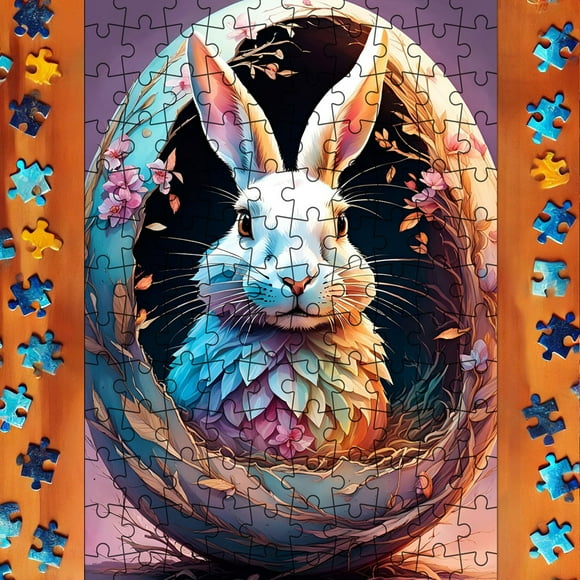 130 Piece Easter Animal Puzzle for Kids Ages 4-8 Large Toddler Educational Toy Set 12x8 Inch Boys Girls Learning Activity Game 130PCS