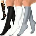 thumbnail image 1 of 3pairs Copper Compression Socks For Blood Circulation 15-20mm Hg  Compression Socks For Women And Men, 1 of 7