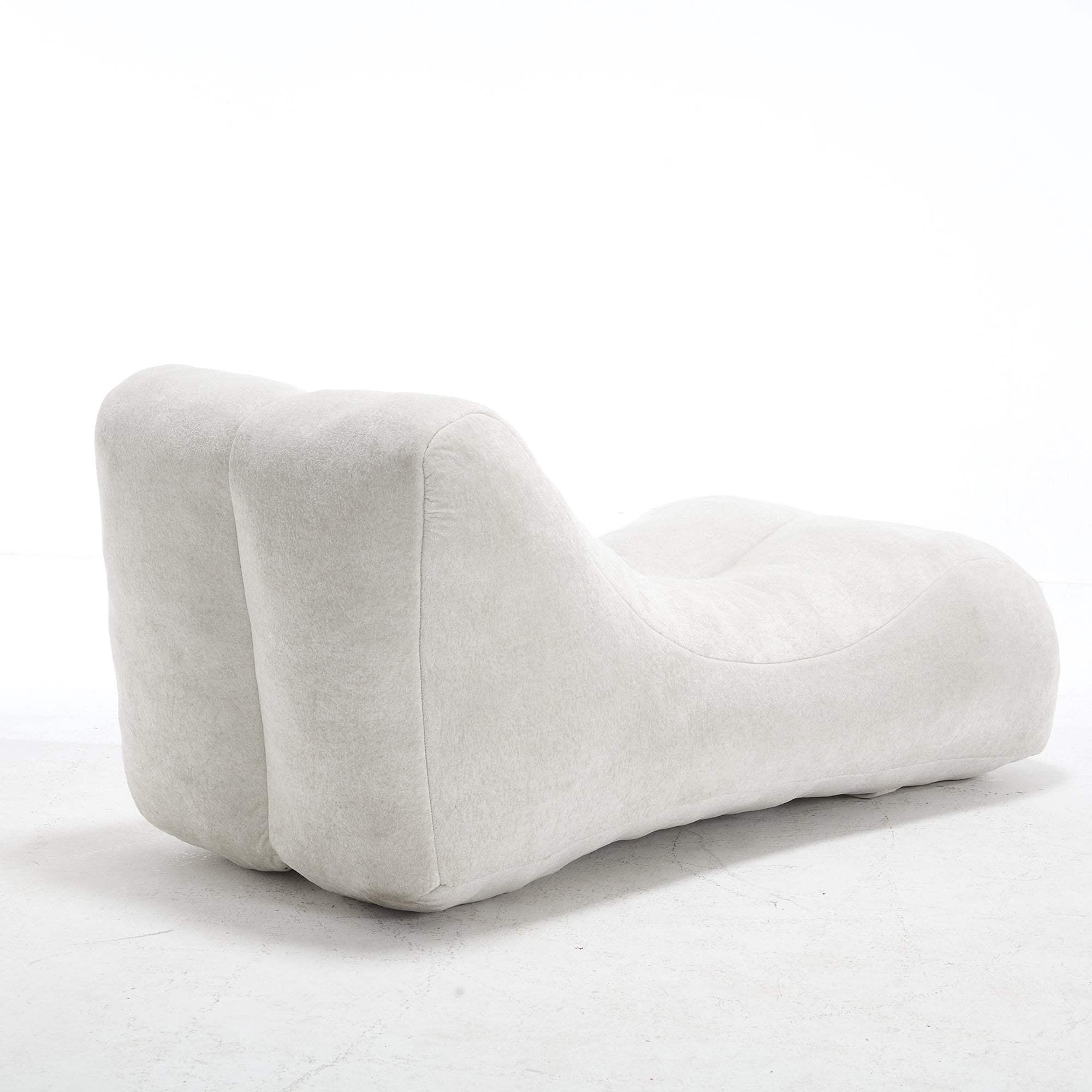 Aukfa Ergonomic Yoga Chaise Lounge Chair Extra Thick Foam Chair for Stretching, Mediitation in Home & Studio,White