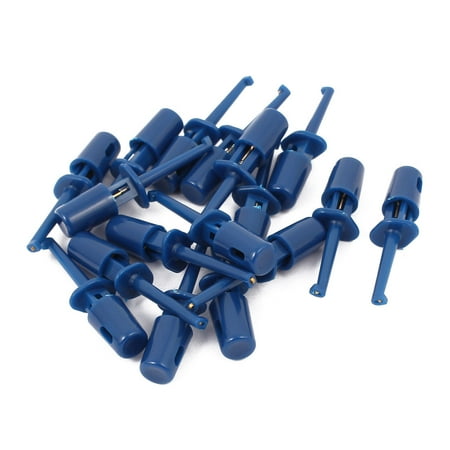 UPC 604267000133 product image for Plastic Covered Electronic Test Hook Probe Blue 17pcs for Multimeter Lead Wire | upcitemdb.com
