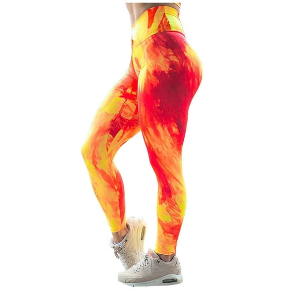 CONZONE Womens Yoga Leggings High Waist Leggings for Women Lightweight Stretch Graphic Gym Workout Yoga Pants Compression Tights