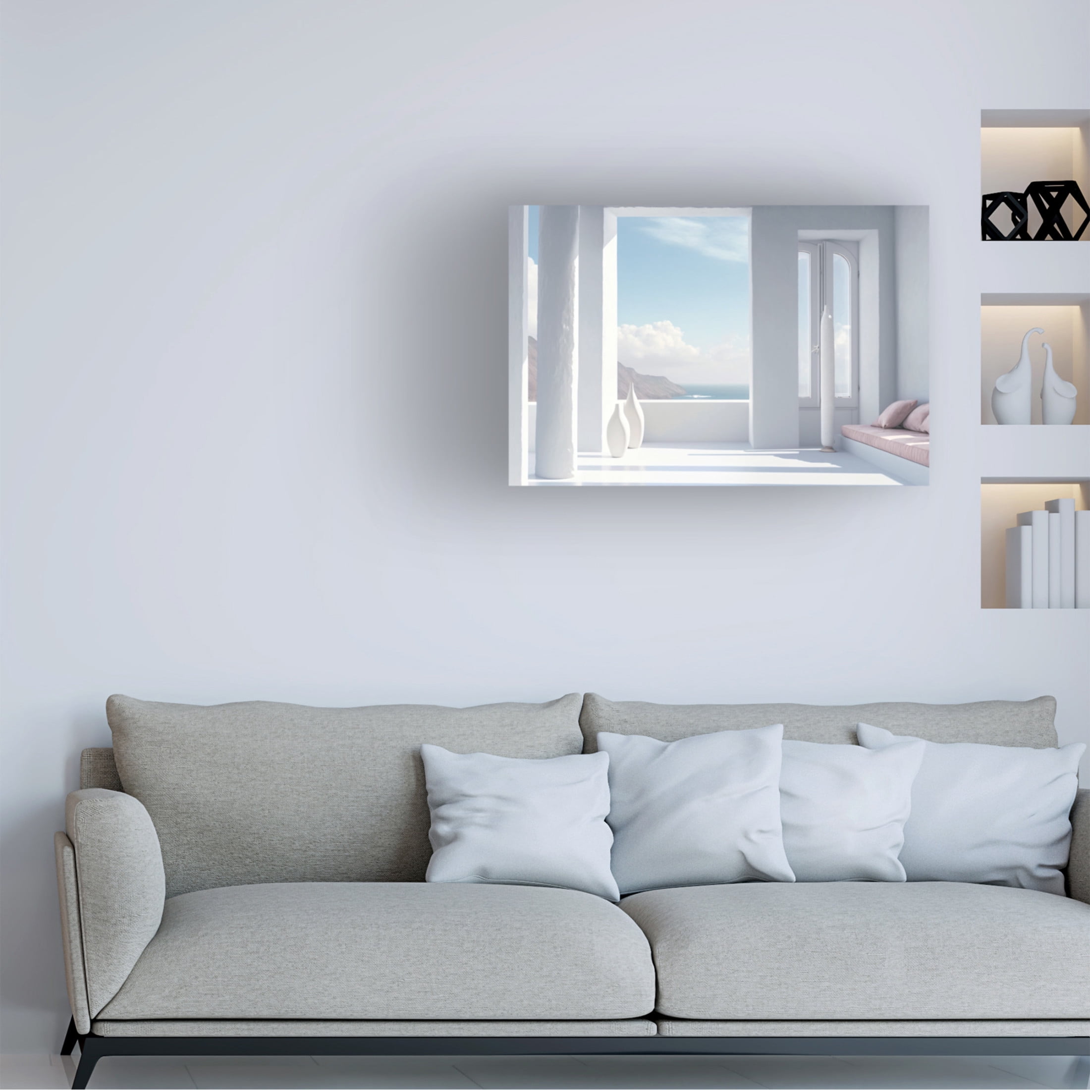 Canvas Wall Art - Ray Heere 'Architectural Photography Balconies 4' Wall Art for Living Room, Bedroom, or Office Décor by Trademark Fine Art - 47 x 30 Inches