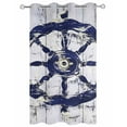 thumbnail image 2 of nqOlkjepod Outdoor Curtains for Patio Waterproof, Navy Blue Rudder Coastal Outdoor Privacy Panels Grommet, Nautical Beach Ocean Retro Blackout Outside Curtains for Porch/Cabana 54"x95", 1 Panel, 2 of 8