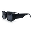 thumbnail image 6 of Retro Octagonal Dimensional Plastic Thick Temple Fashion Sunglasses All Black, 6 of 8