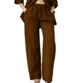 thumbnail image 4 of Women's Daily Elastic Waist Trousers Solid Color, Loose Fit, with Pockets, Sizes S XXXXXL, Suitable for All Seasons, 4 of 6