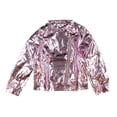 thumbnail image 1 of Disney D-Signed Descendants Girls Future Queen Pink Foil Moto Jacket (Small), 1 of 1