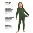 thumbnail image 3 of Kids 100% Merino Wool Base Layer Set - Unisex Merino Wool Thermal Underwear For Kids Top, Bottom, 3 of 5