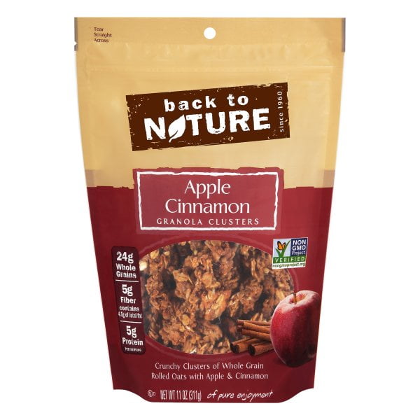 Back To Nature Apple Cinnamon Granola Clusters 11 Oz Bag Walmart Com Walmart Com