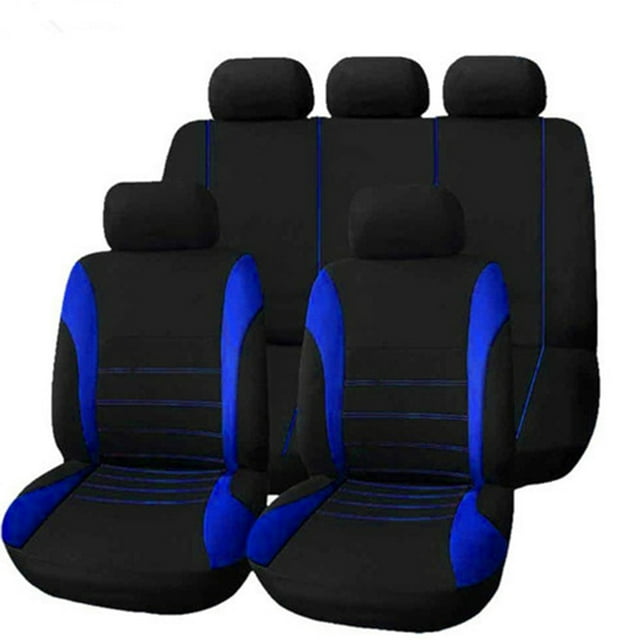 Amdohai 9 Pcs Car Seat Cover Vehicle Protective Cushion Four Seasons Universal Full Surround Headrest Auto