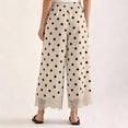thumbnail image 6 of Lace Wide Leg Pants for Women 2026 Spring Summer Cropped Lightweight Casual Pants with Pockets, 6 of 8