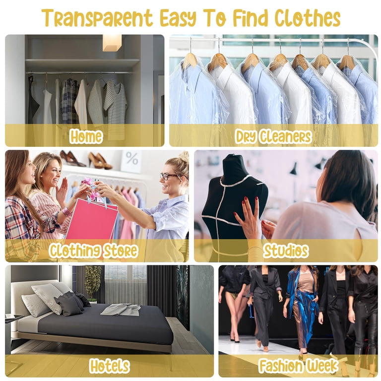 Abaima 50-Pack Clear Garment Bags 47 Inch photo 7