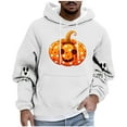 thumbnail image 2 of Yusimy Men's Hooded Sweatshirt Halloween Ghost Print Fleece-Lined Pocket Drawstring Long Sleeve Streetwear Cozy Winter Pullover, 2 of 5