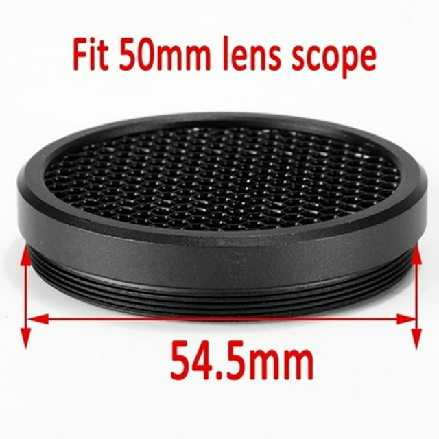 Rifle Scope Sunshade Protective Caps Honeycomb Mesh Scope Protector 50MM