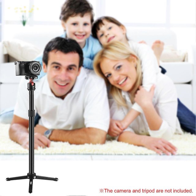 Adjustable Tripod Extension Rod Photography Extension Pole with 1/4 Inch Screw Adjustable Length 33~60cm for Camera Photography