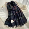 thumbnail image 2 of Yuanlong Winter Scarves Oversized Classic Plaid Knitted Tassel Shawls Wraps Early Spring Outings Neckwear Lady Soft Scarf, 2 of 6