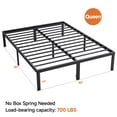 thumbnail image 2 of Alvantor Heavy Duty Metal Bed Frame with Storage, Steel Slat Support,Black,Queen, 2 of 7