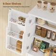thumbnail image 4 of 66.9" Tall Kitchen Pantry Storage Cabinet, Modern Wooden Pantry Cabinet with 2 Drawers & 6 Side Racks, Freestanding Organizer Cupboard for Dining Room, Living Room, 4 of 11