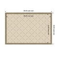thumbnail image 5 of Kate and Laurel Framed Fabric Pinboard 38 x 26, Green Lattice Pattern Printed Linen Classic Bulletin Board for Use as a Vision Board or Wall Organization, Florence Light Brown Frame, 5 of 8