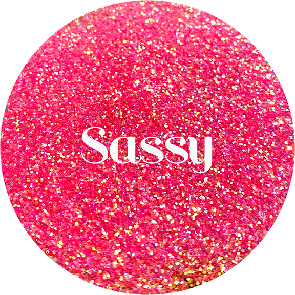 Glitter Heart Co. Glitter - High Quality Polyester Glitter - 2oz Bag - Sassy - High Sparkle Pink