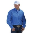 thumbnail image 1 of Cinch Men's Classic Fit Long Sleeve Button One Open Pocket Solid Shirt, Blue, 3X-Large, 1 of 3