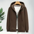thumbnail image 7 of Men's Thickened and Fleece-Lined Hooded Jacket Zipper Hoodie with Pocket, 7 of 7