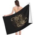thumbnail image 3 of Golden Scorpion Sign Large Beach Towel - Plush Thick Cotton Pool Towel, Adult Beach Towels, 3 of 17
