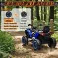 thumbnail image 5 of Joyracer ATV for Kids, 24 Volt Ride on Toys for Toddlers, 800W 4 Wheeler with 2 XL Seater, EVA Tires Power Car Wheels with Remote, Knee Pad, Music, Bluetooth, USB, Blue, 5 of 12