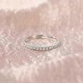 thumbnail image 4 of 2mm 925 Sterling Silver Wedding Band Cubic Zirconia Half Eternity Stackable Engagement Ring Size 3-13, 4 of 5