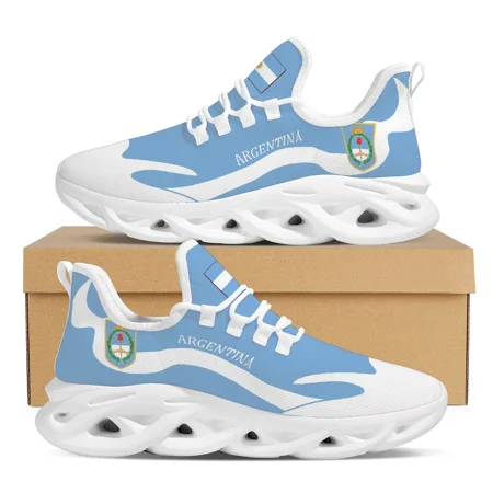 

Argentina Sun Olive Branch National Emblem Design Sneakers Breathable Mesh Casual Vulcanized Shoes Lace-Up Basketball Shoes