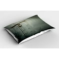 thumbnail image 2 of Ambesonne Grey Pillow Sham 2 Pack, Warehouse Store Door Lock, 30"x20", Charcoal Grey, 2 of 3
