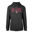 thumbnail image 2 of Men's Levelwear Black Cincinnati Reds Cooperstown Collection Podium Retro Spellout Pullover Hoodie, 2 of 3