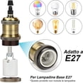 thumbnail image 4 of E27 Vintage Bronze Light Bulb Socket, Retro Edison Lamp Holder, Solid Ceramic Adapter, 4 Pieces, 4 of 5